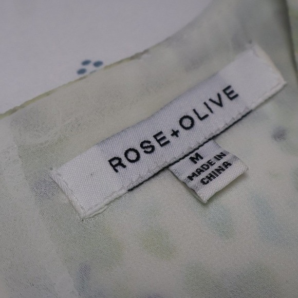 Rose + Olive Animal Print Sleeveless Top Medium Abstract Layered Tank Blouse M - Picture 4 of 9